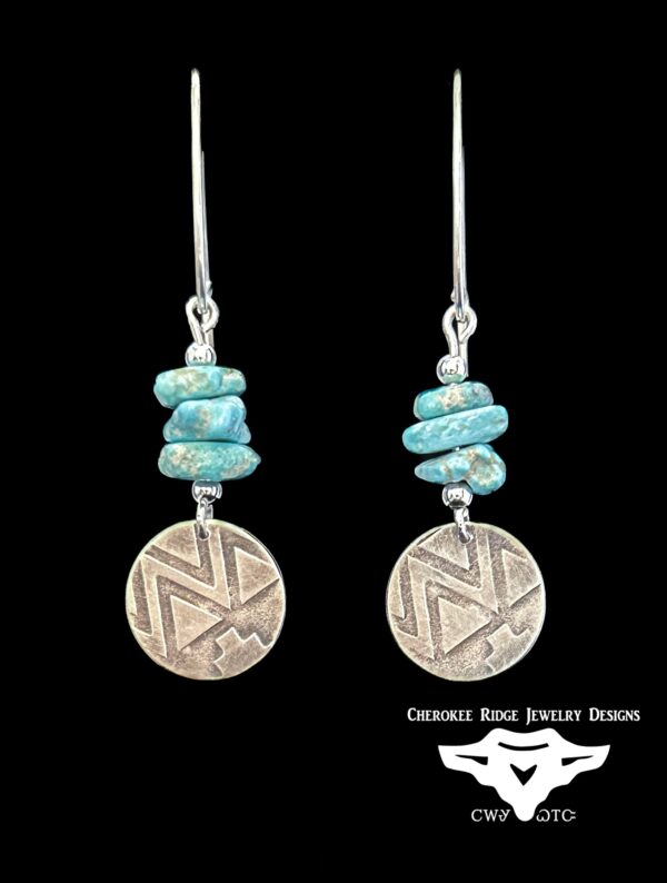 Turquoise Nugget Drop Earrings