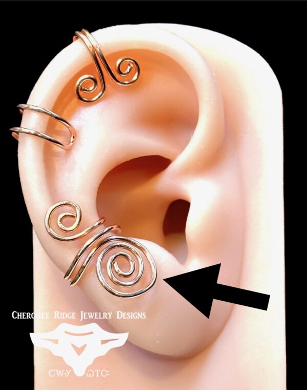 Copper Double Swirl Ear Cuff - Image 2