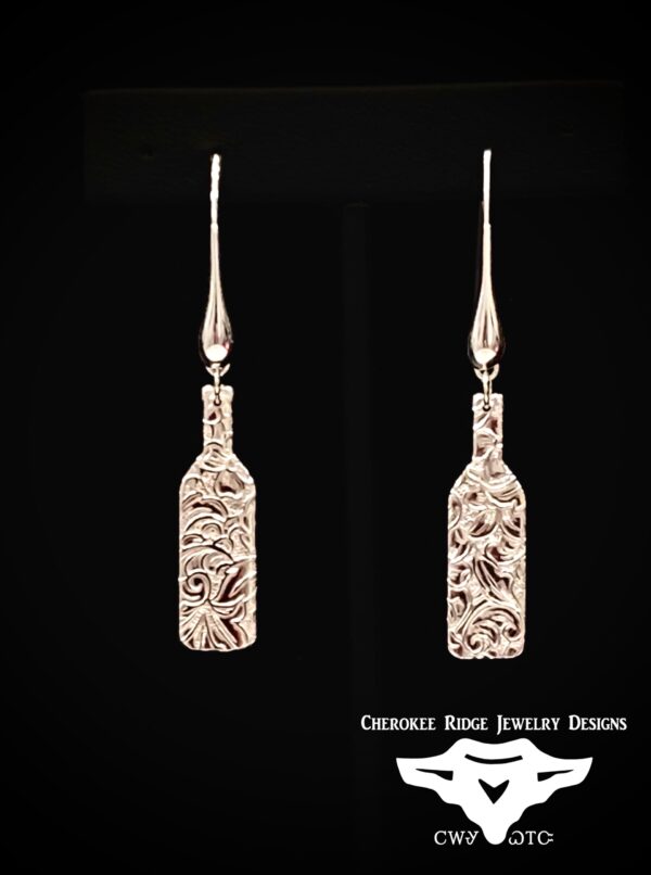 Sterling Silver Wine Bottle Earrings